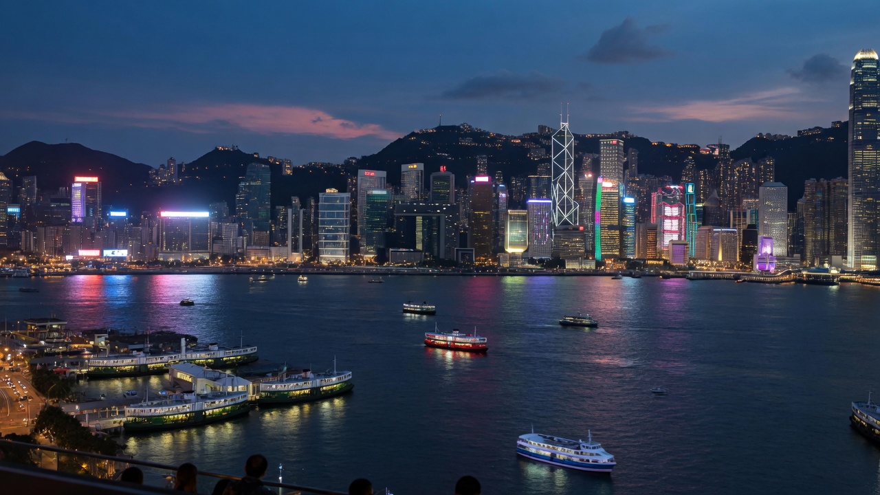 Hong Kong Victoria Harbour and international trade skyline, representing Hong Kong business due diligence, company background checks, cross-border fund review, and asset-lead investigation